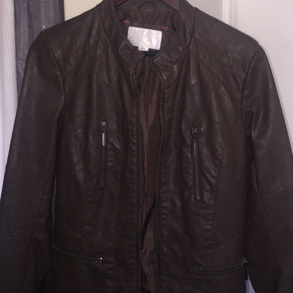 Brown leather jacket from Target